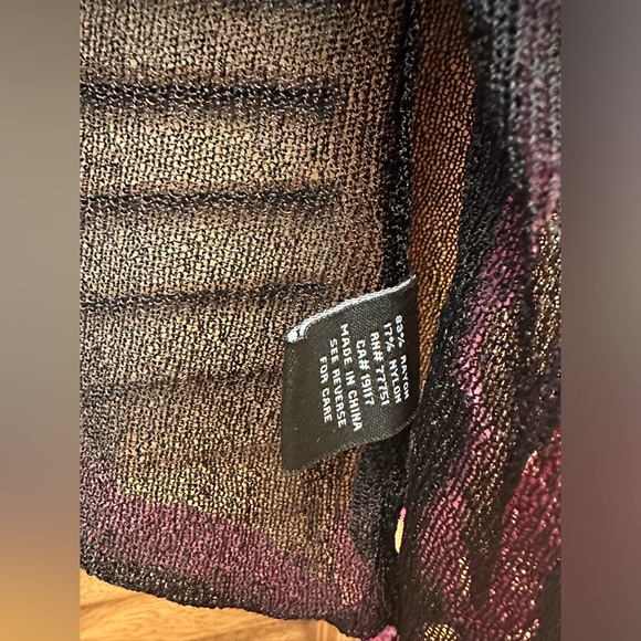 Betsey Johnson New York Size Medium Black & Pink Cardigan - Picture 8 of 8